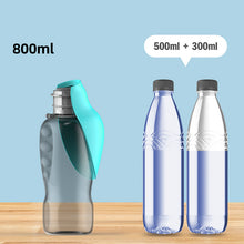 Load image into Gallery viewer, 800ml Dogs Water Bottle Portable High Capacity Leakproof Pet Foldable Drinking Bowl Outdoor Walking
