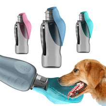 Load image into Gallery viewer, 800ml Dogs Water Bottle Portable High Capacity Leakproof Pet Foldable Drinking Bowl Outdoor Walking
